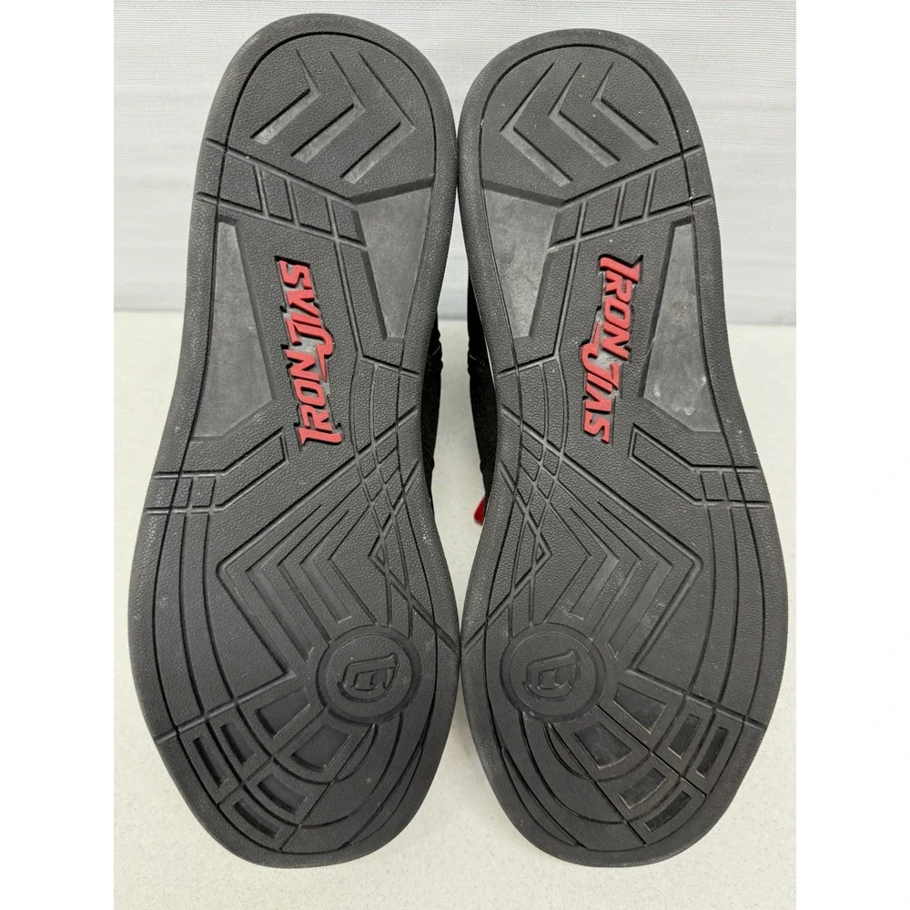 IRON JIAS JIA-XZ001 Motorcycle Shoes Mens 12.5 Ankle Protective Gear Black Red